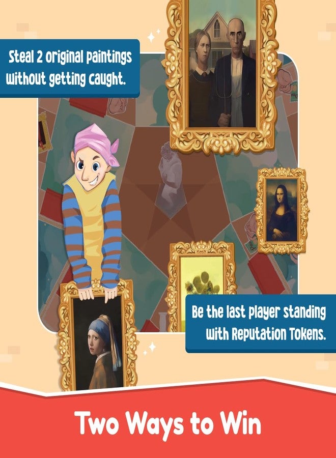 Bloomingo Board Game - Frame the Fake: Thrilling Art Heist Adventure Game for Kids & Adults; Identify Fake Paintings; Outsmart The Other Players To Win Perfect Gift for Ages 8, 9, 10, 11, 12 & More - Image 5